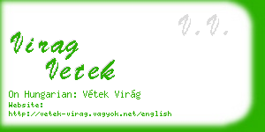 virag vetek business card