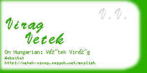 virag vetek business card